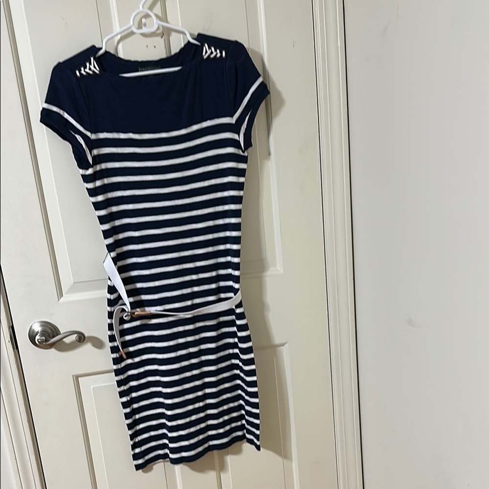 Ralph Lauren Navy and White Striped Dress